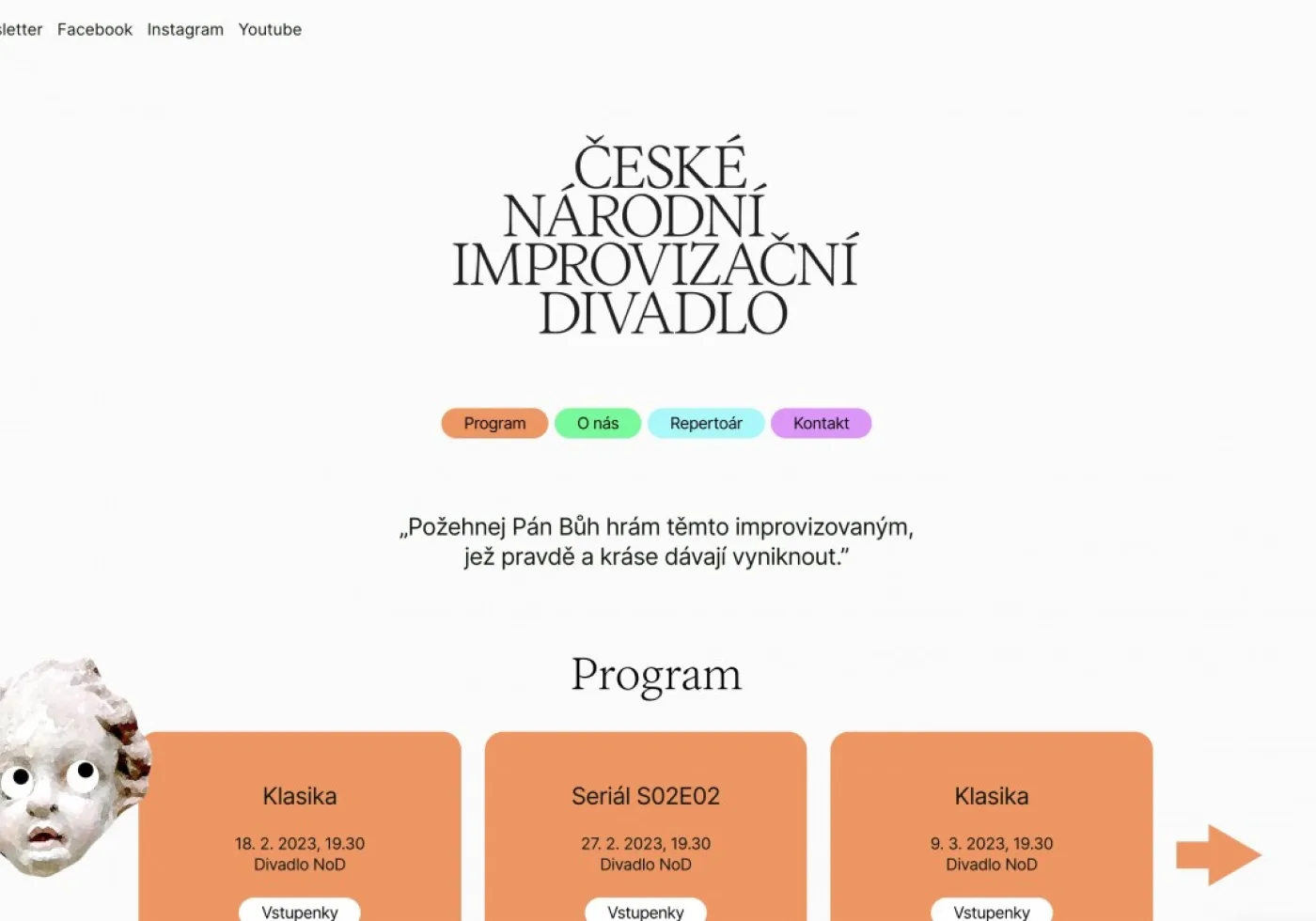 české národní improv divadlo - WordPress na míru
