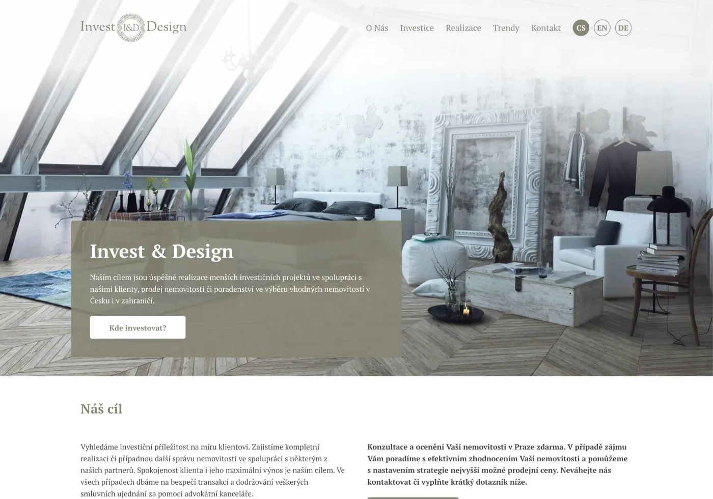 invest-design.cz - WordPress web na míru