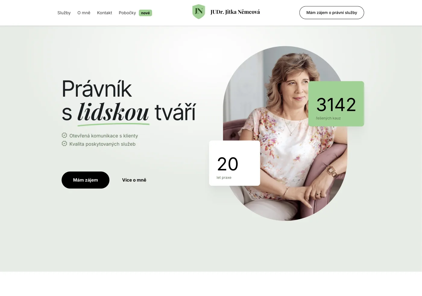 jitkanemcova.cz - design + WordPress šablona