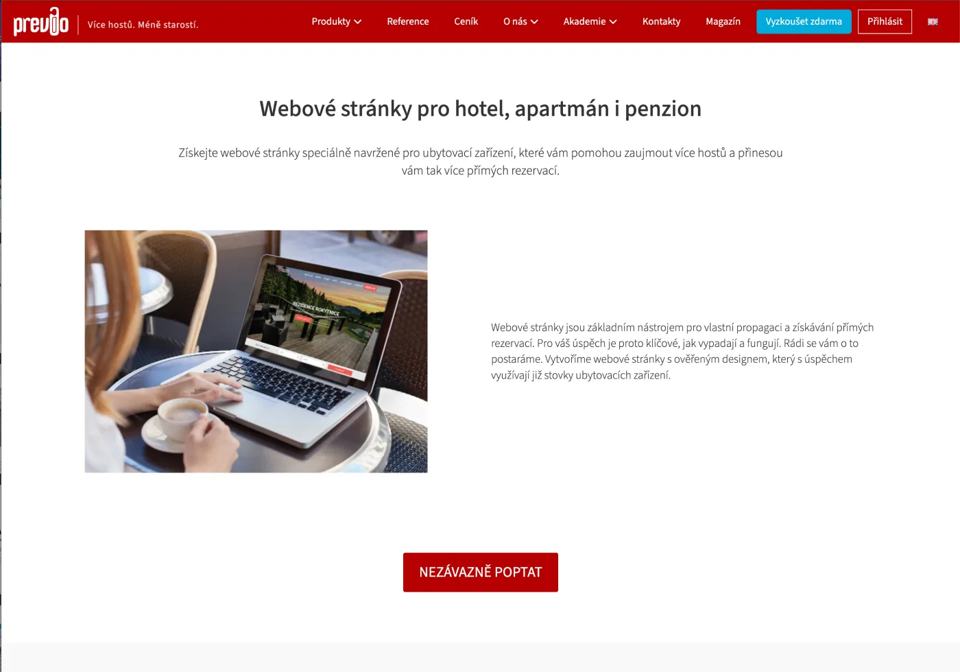 previo - stavba systému na správu webů