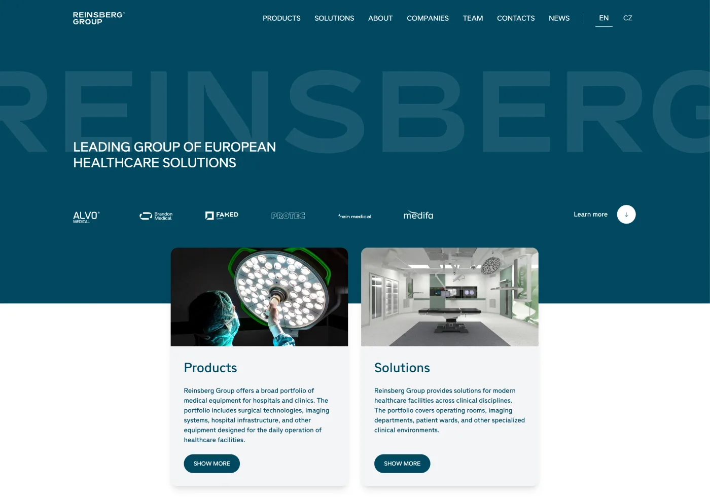 reinsberg.com - přepis webu do WordPress + úpravy