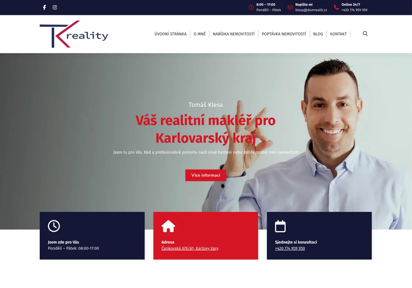 tomasklesa.cz - WordPress šablona